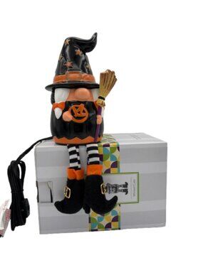 Scentsy Wicked Cute Halloween Witch Gnome Wax Warmer Retired In Box